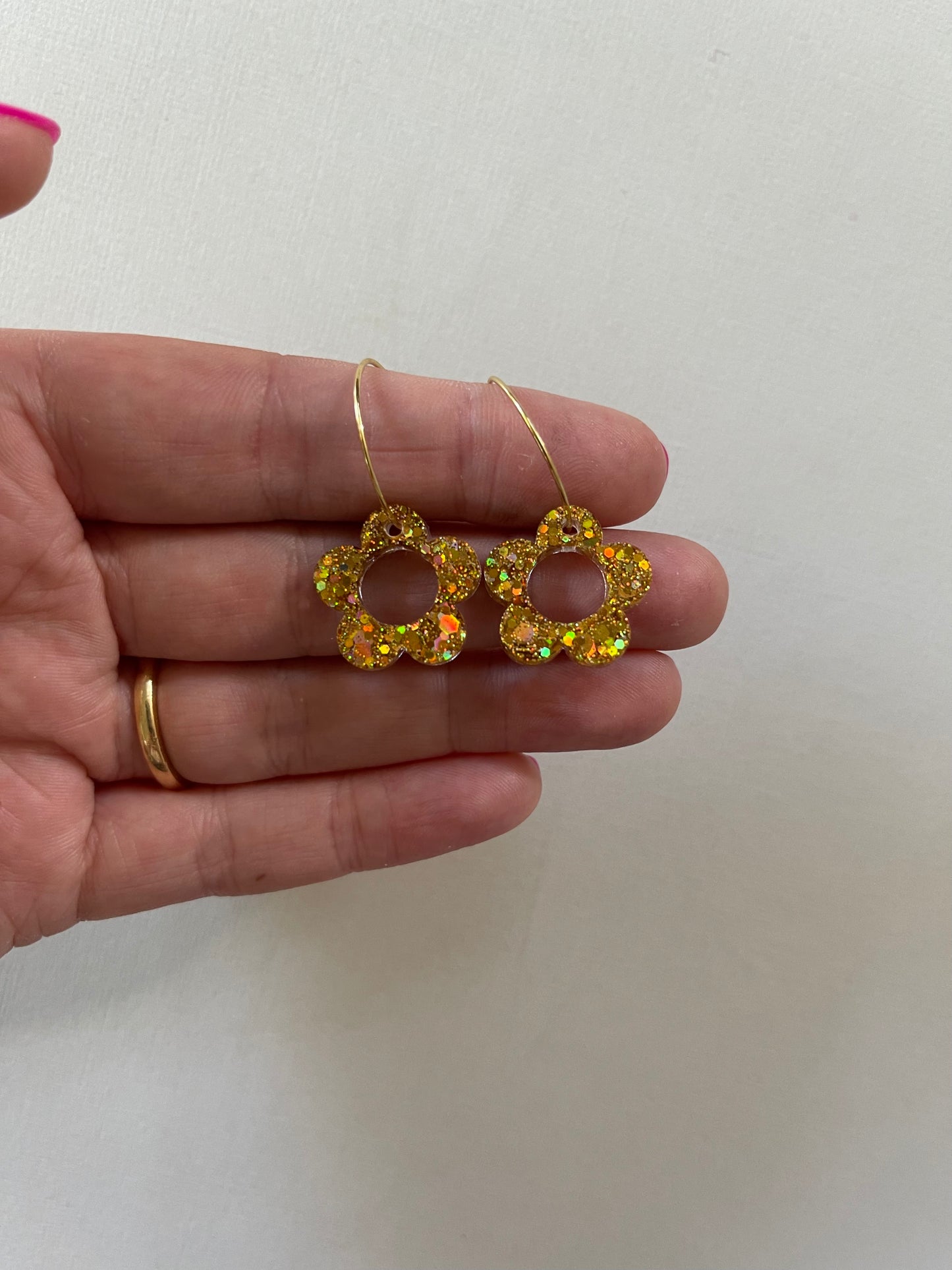 Mini Daisy Hoop - Glitter