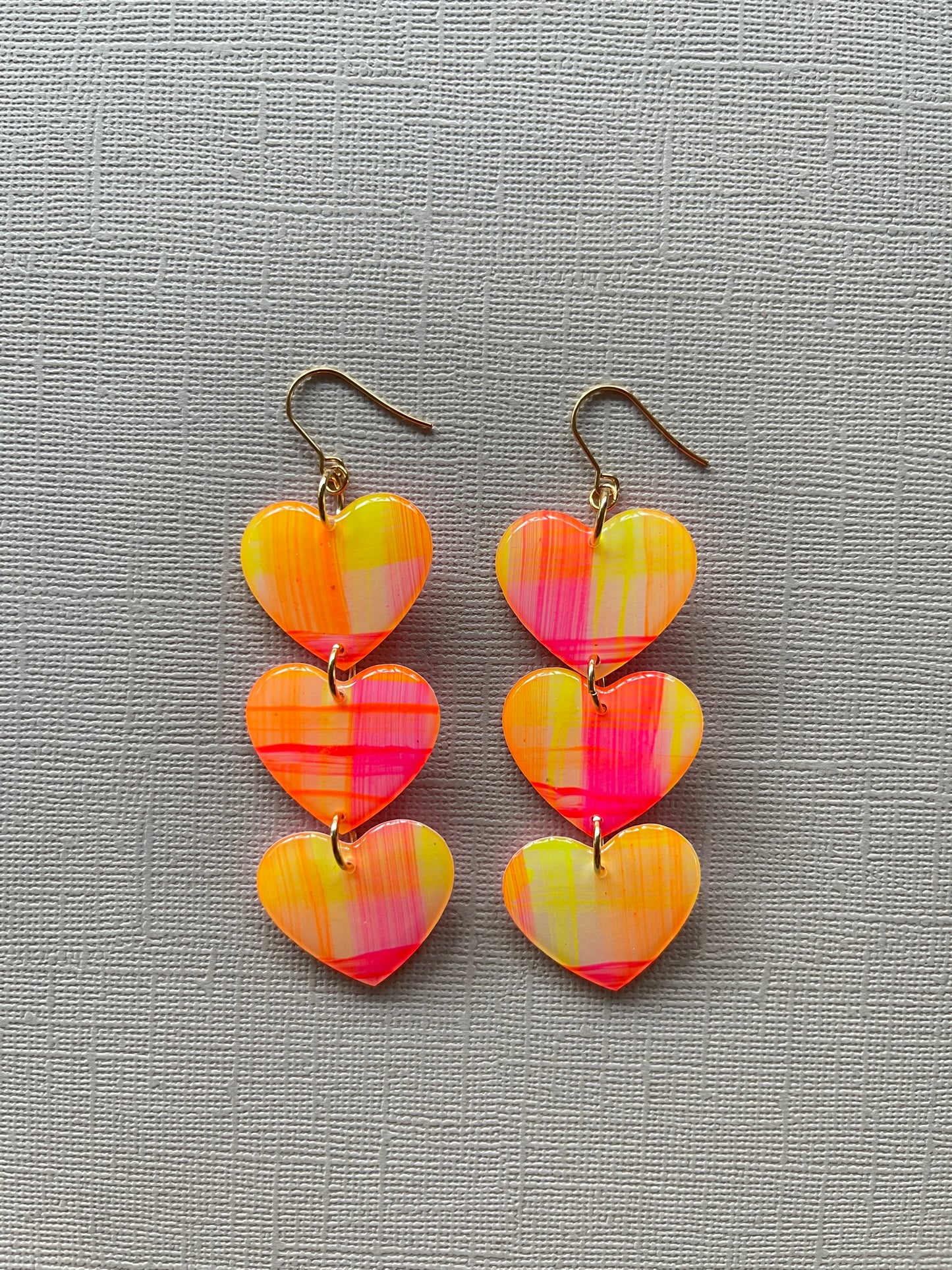 Neon Gingham - Heart Trio