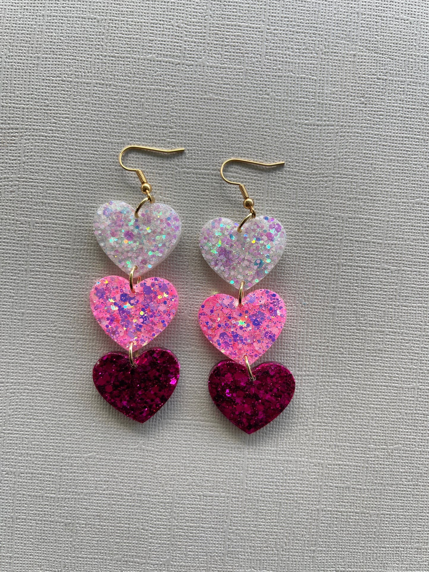 Glitter Heart Trio