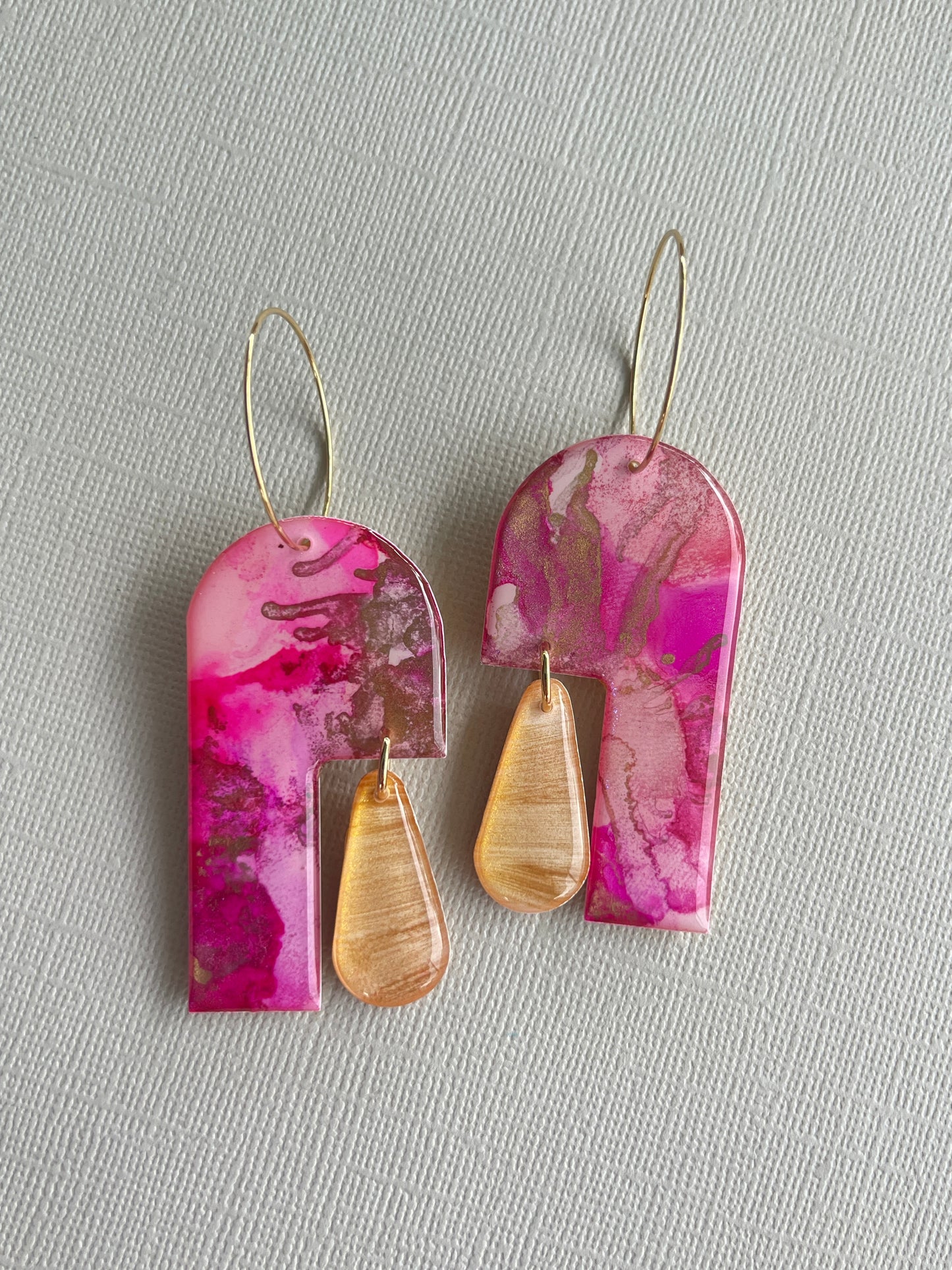 Pink Marble - Arch Hoop