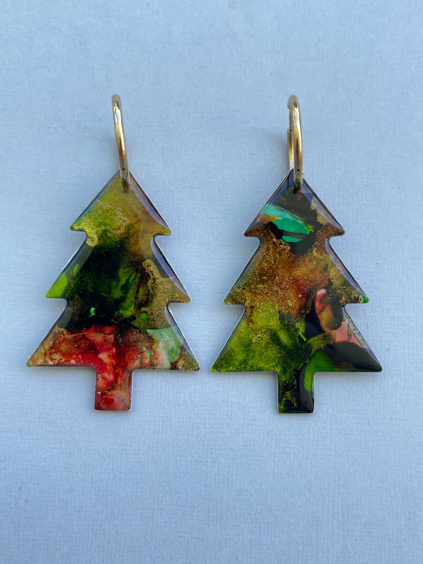 Christmas Tree Dangle - Christmas Marble