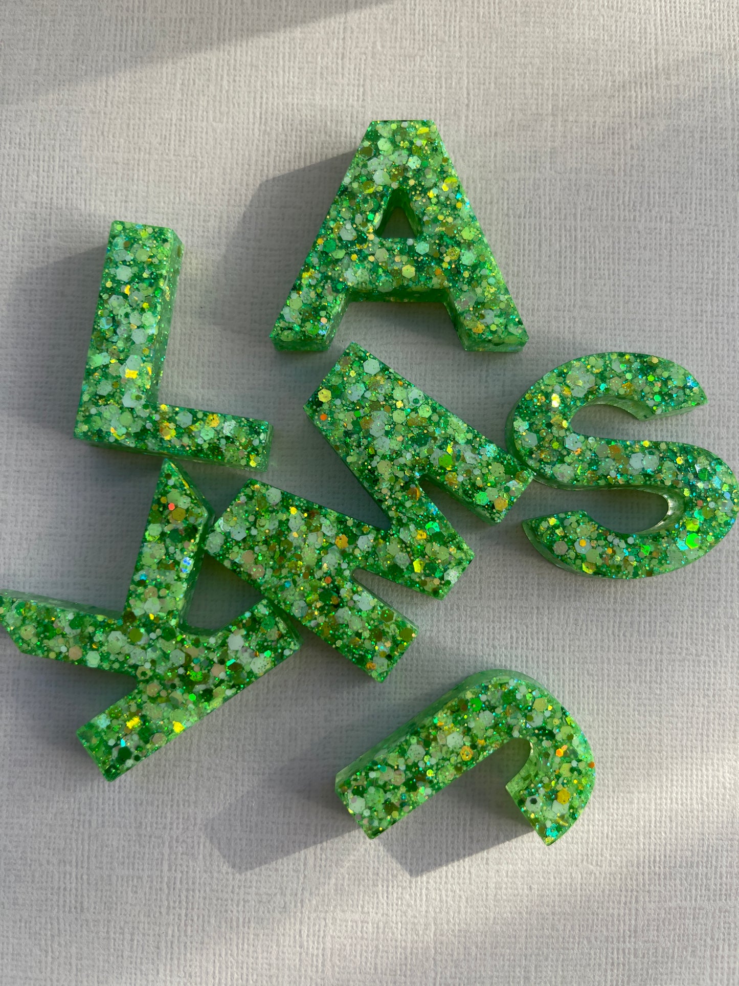 Green Glitter Keychain