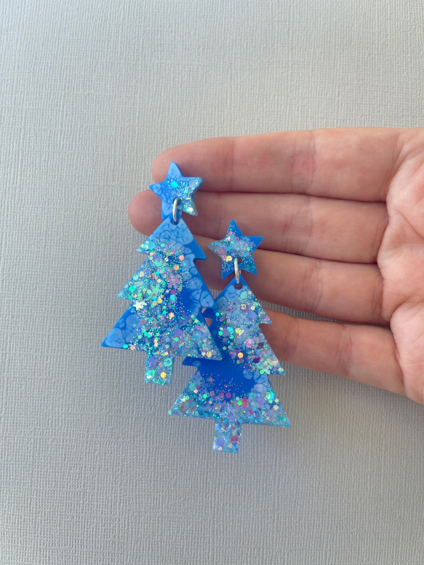Christmas Tree Dangle - Blue