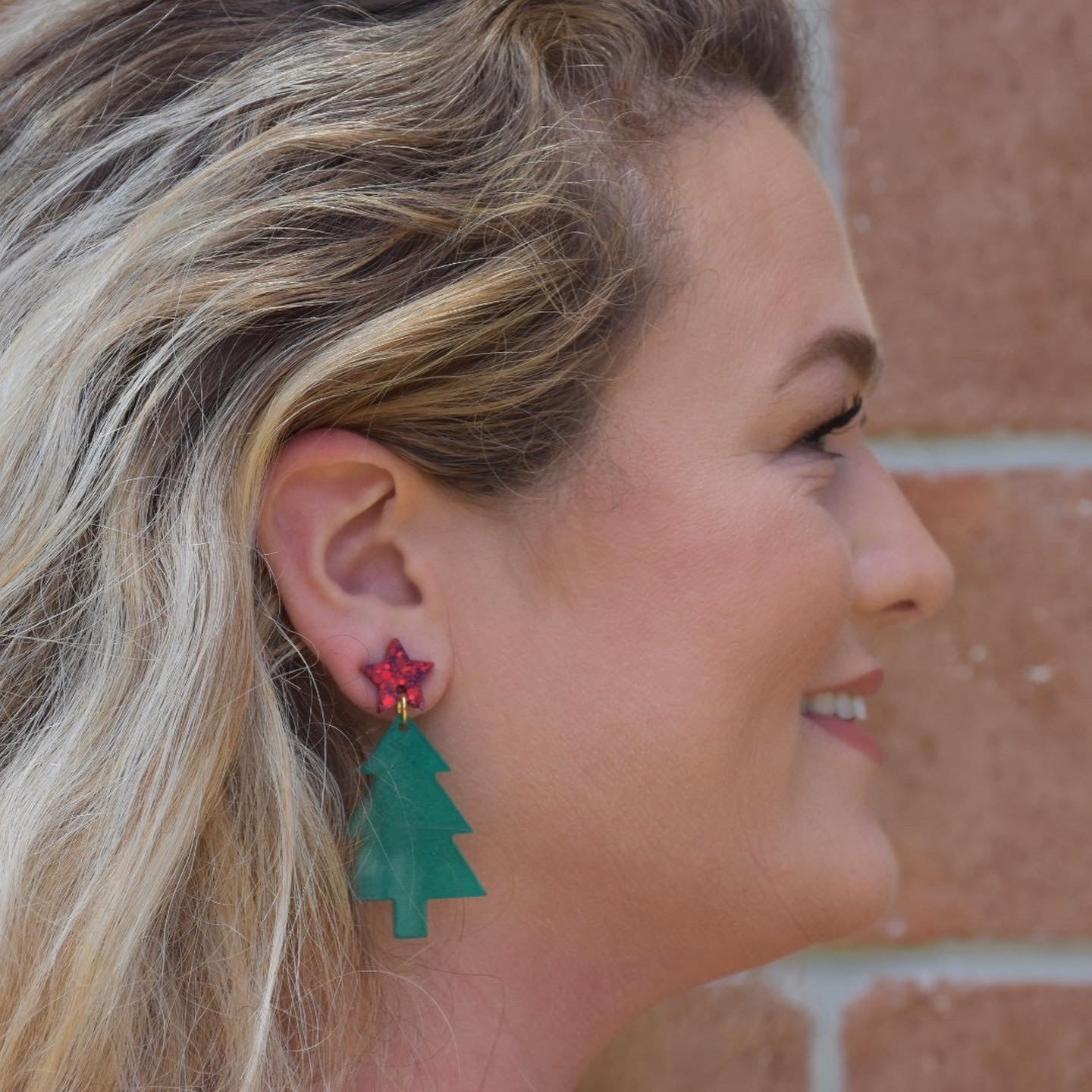 Christmas Tree Dangle - Green & Red