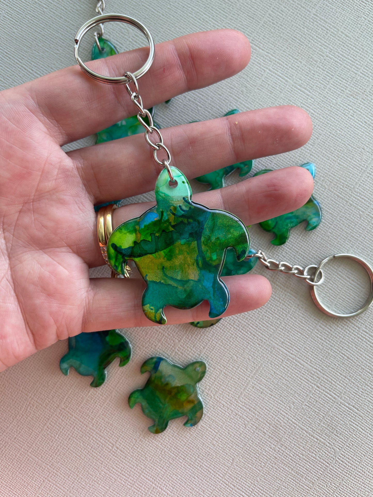 Turtle Artwork Keychain