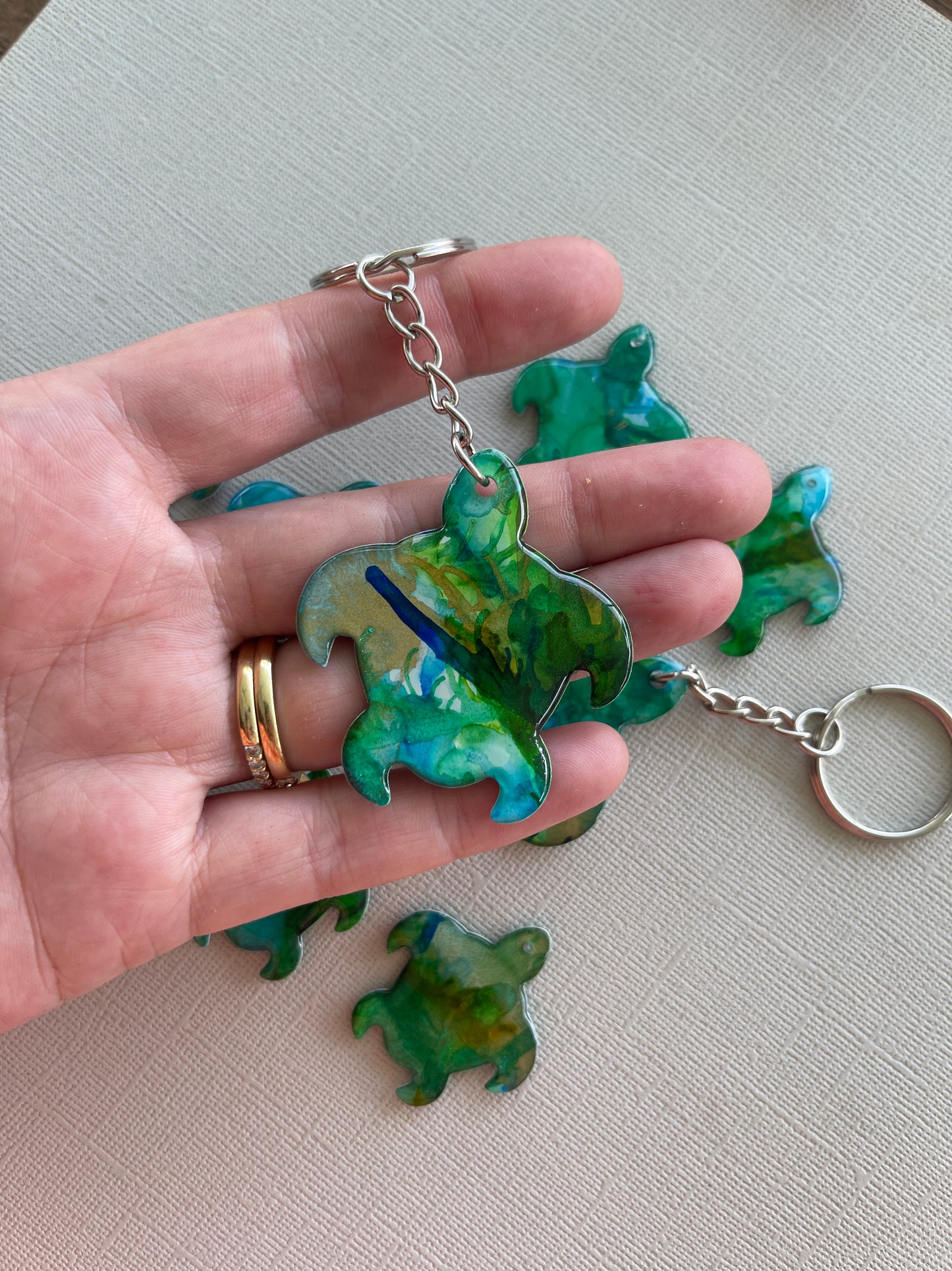 Turtle Artwork Keychain