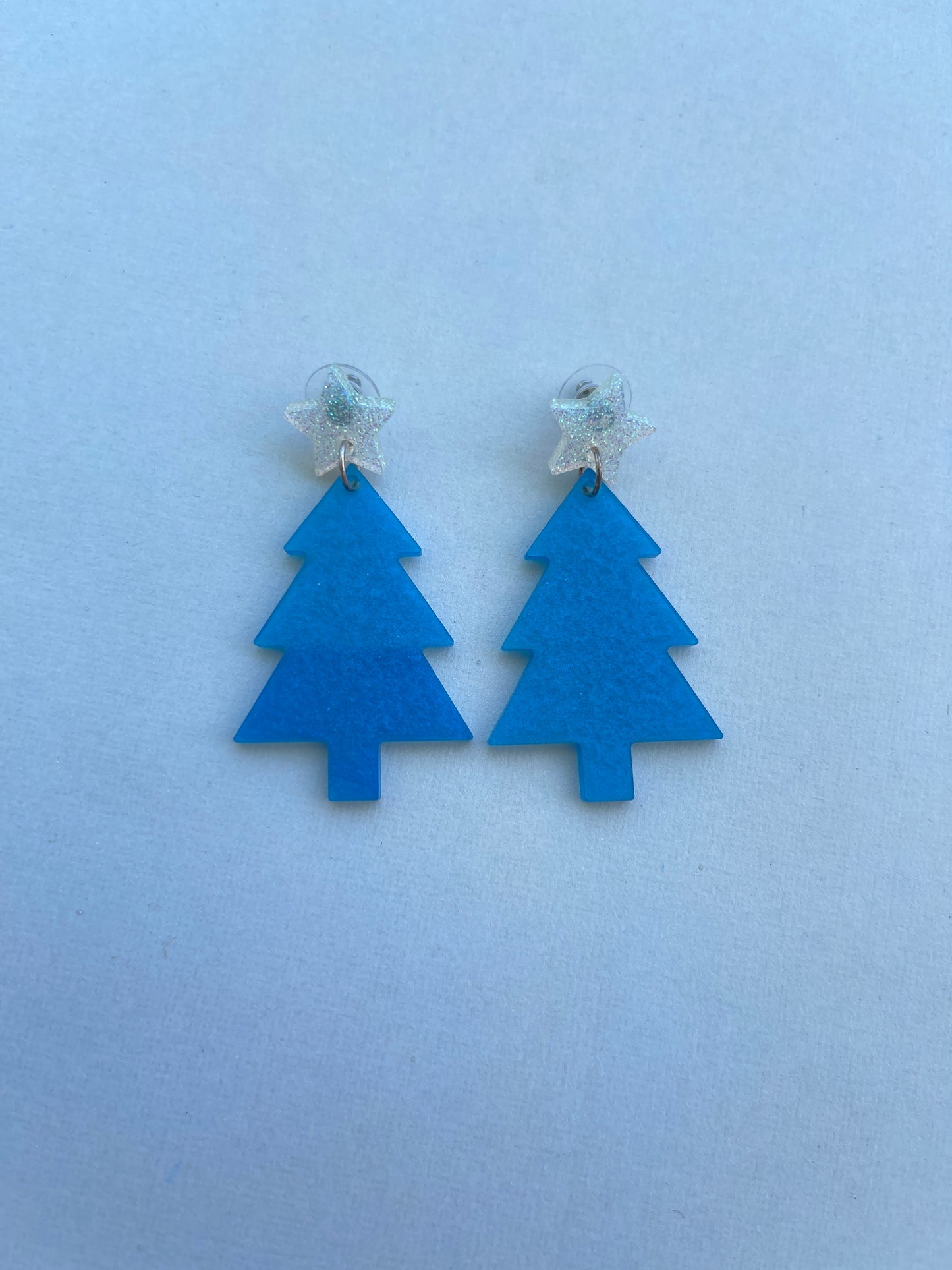 Christmas Tree Dangle - Blue & Silver