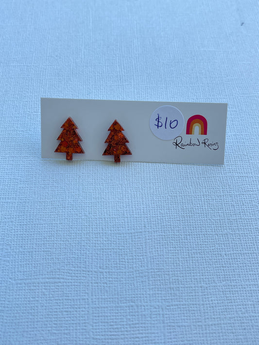Christmas Tree Stud - Copper