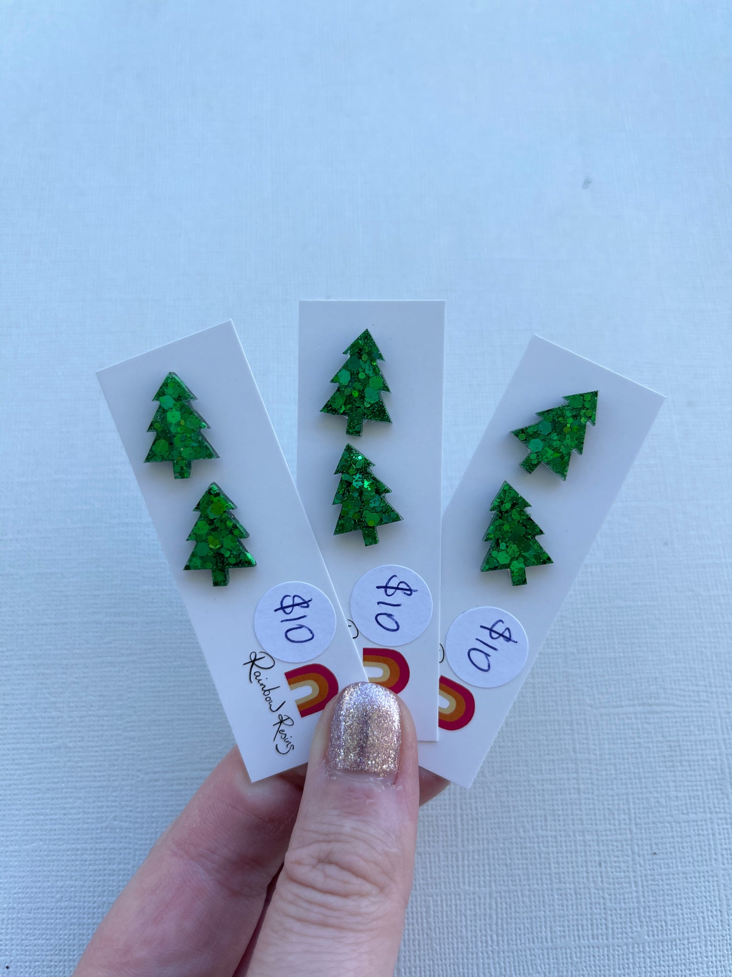 Christmas Tree Stud - Green