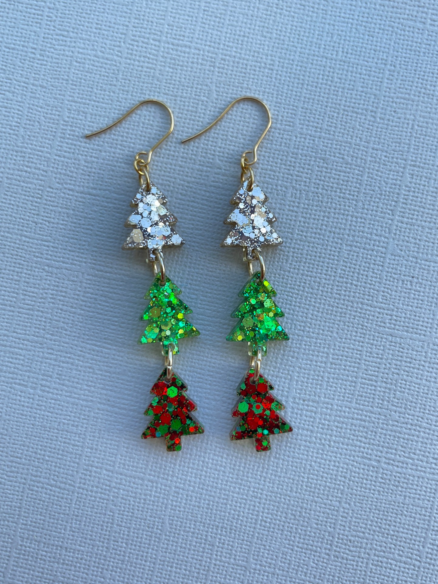 3 Mini Christmas Tree Dangles