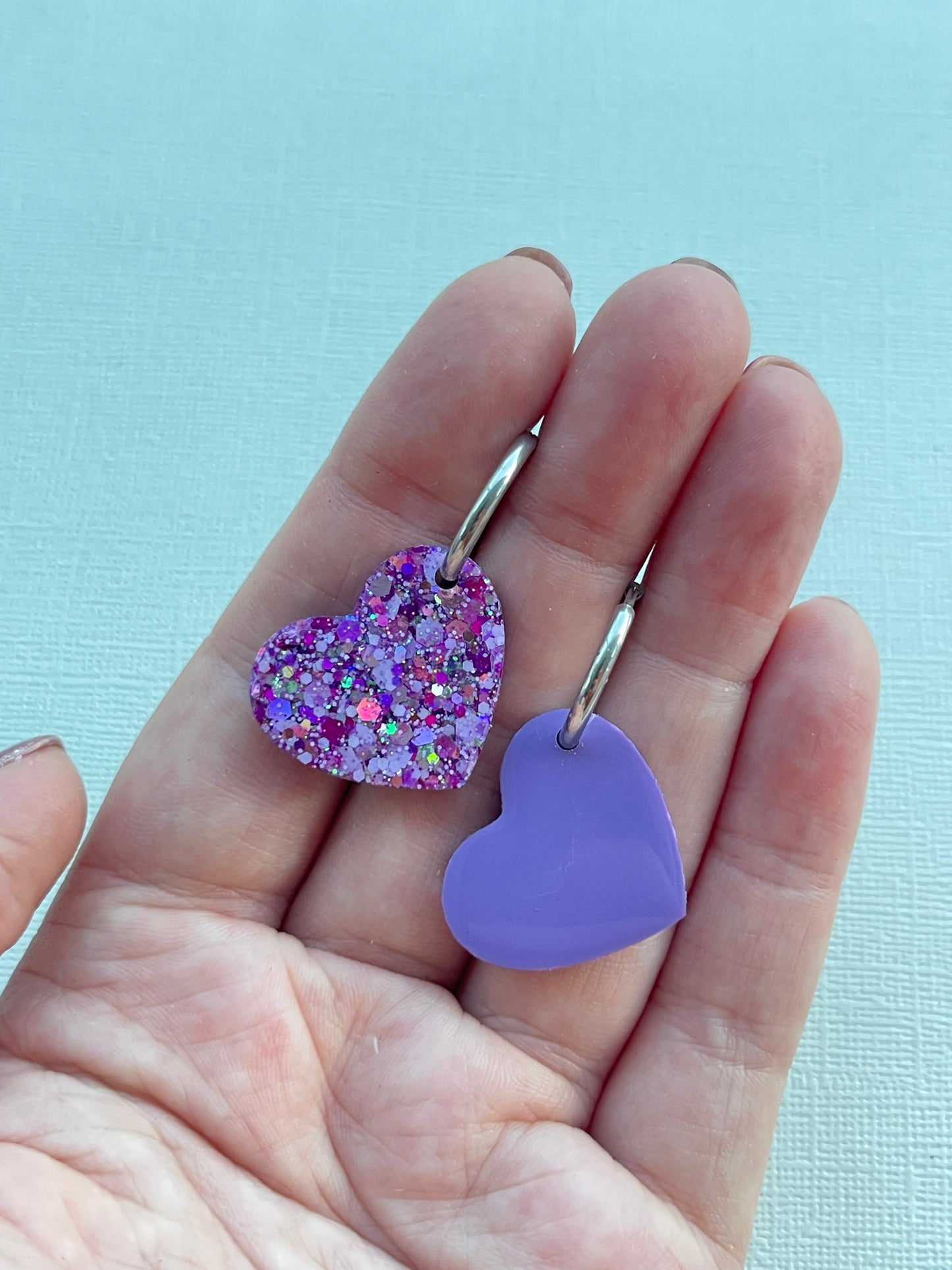 Heart Huggie Hoop
