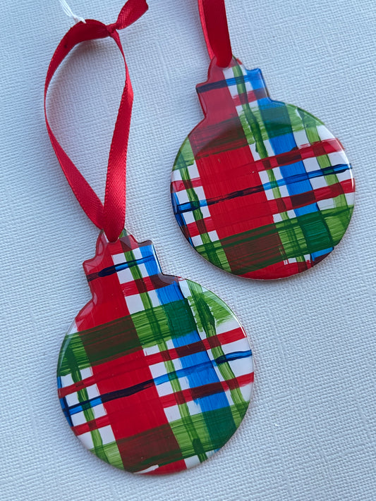 Christmas Bauble Decoration - Tartan